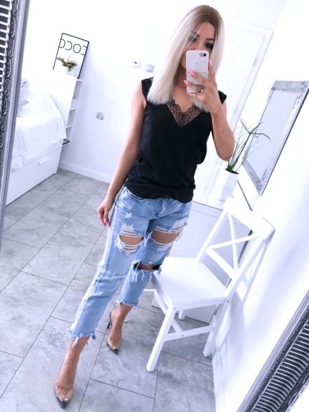 Klasyczna bluzka top z koronką NOAH 2