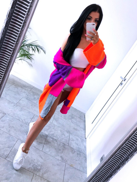 Kardigan narzutka oversize z kapturem MILEY 2