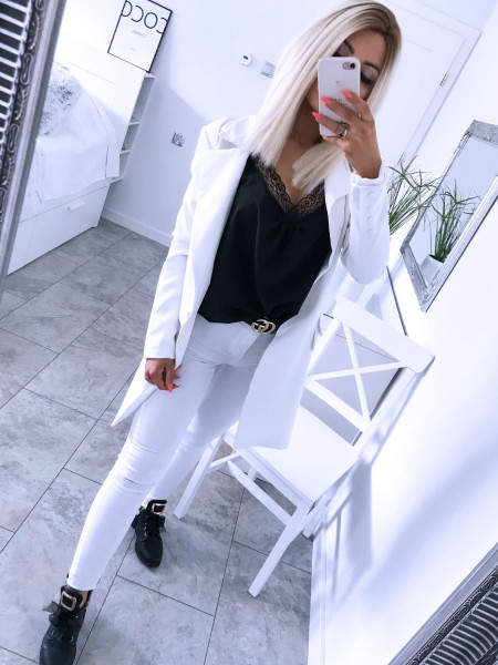 Klasyczna bluzka top z koronką MARSILA 2