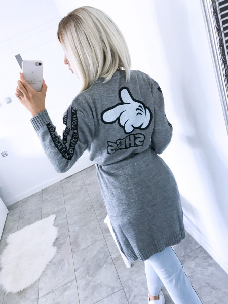 Luźny sweterkowy kardigan z... 2