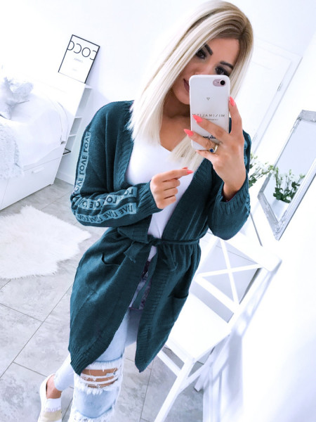 Luźny sweterkowy kardigan z...