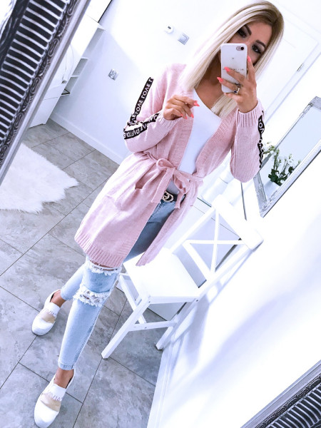 Luźny sweterkowy kardigan z... 2