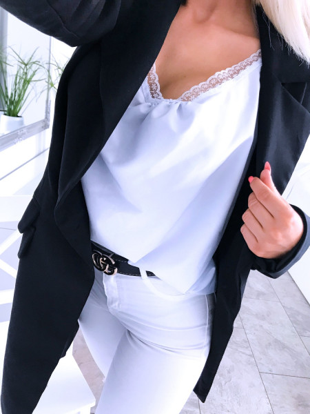 Klasyczna bluzka top z koronką JULIETT 2