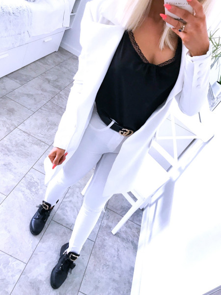 Klasyczna bluzka top z koronką JULIETT 2