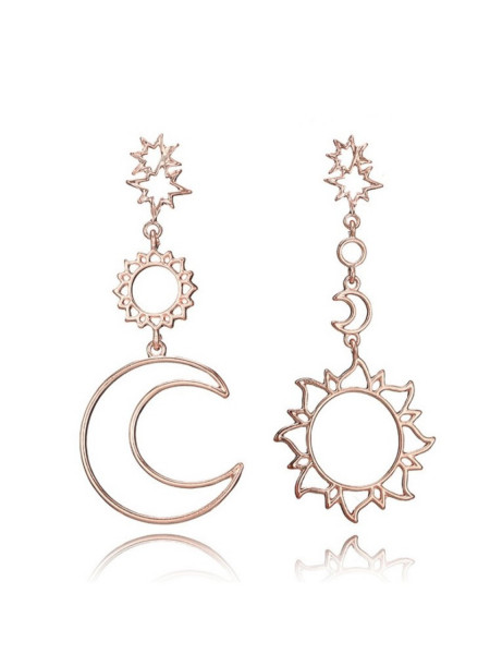 Kolczyki wiszące księżyc i... 2