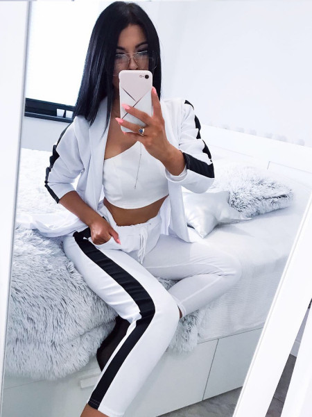 Kobiecy garnitur z modnym lampasem MAYRA 2