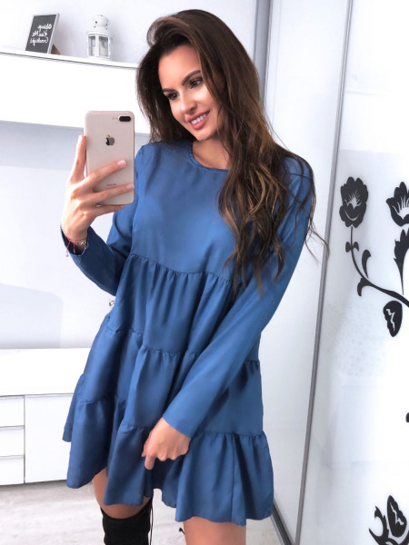 Jeansowa sukienka z...