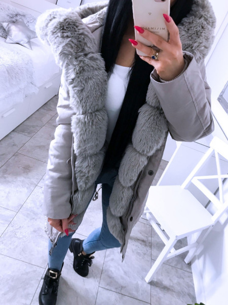 Ciepła kurtka parka z... 2