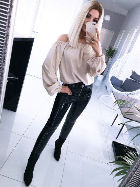 Klasyczna bluzka hiszpanka ARIELLA - jasny beż 2