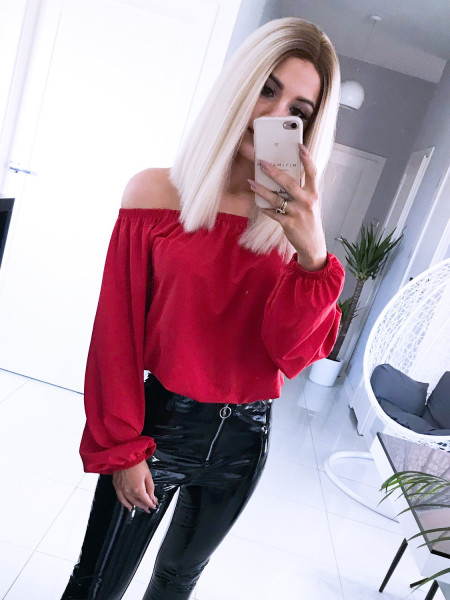 Klasyczna bluzka hiszpanka ARIELLA - malina