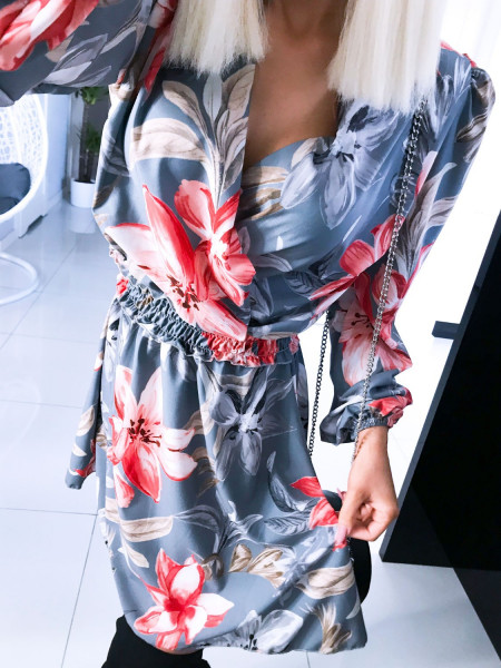 Rozkloszowana sukienka w print SALLY - wzór 1