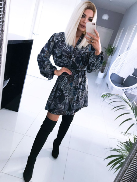 Rozkloszowana sukienka w print SALLY - wzór 2 2