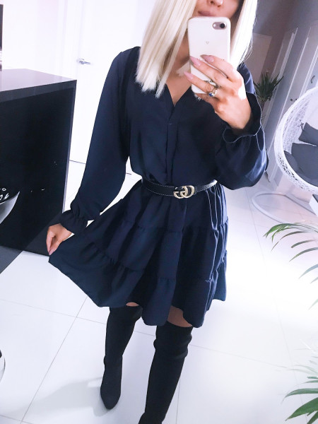 Rozkloszowana sukienka z...