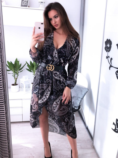 Asymetryczna sukienka midi... 2