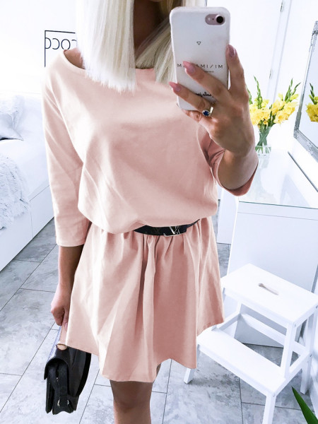 Dresowa sukienka z rozkloszowanym dołem EVELINE