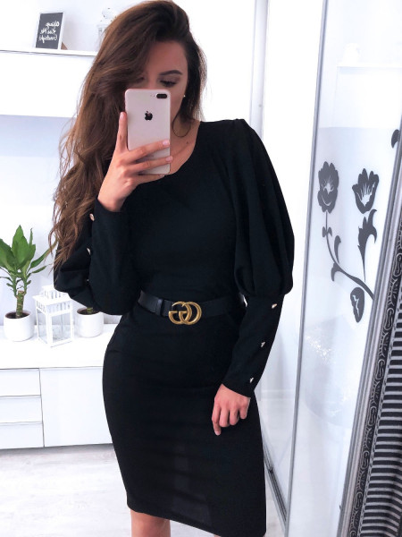 Sukienka z wycięciem na plecach VERONICA - czerń