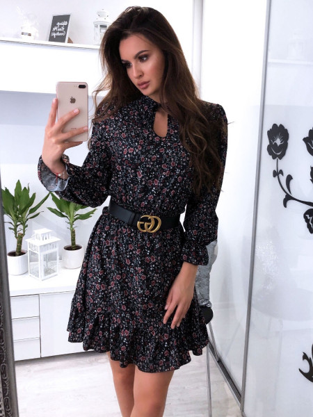 Sukienka print z wiązanym dekoltem KLEOPATRA -  wzór 3 2