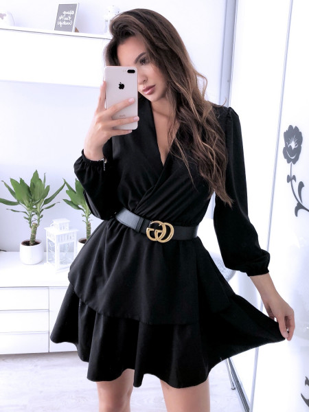 Rozkloszowana sukienka z...