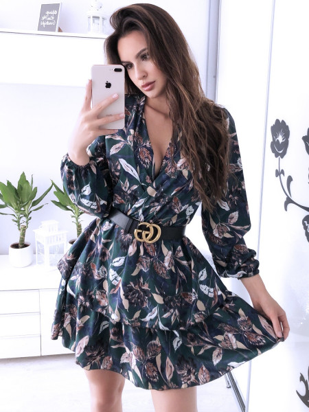 Rozkloszowana sukienka z...