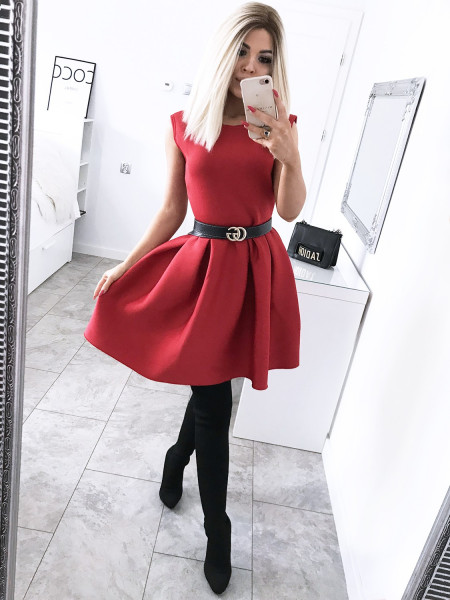 Rozkloszowana sukienka z...