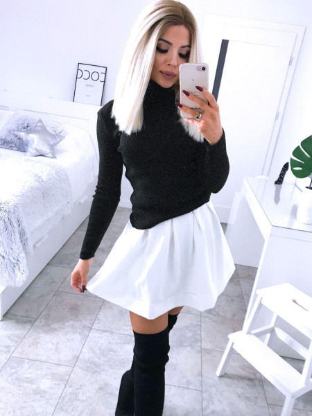 Dopasowany sweterek ze stójką LUIZA - grafit