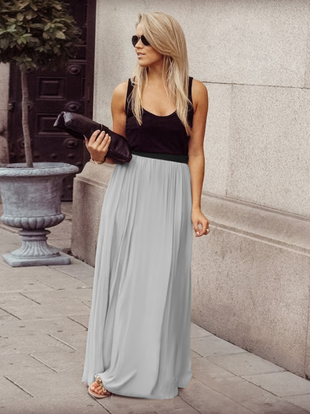 Długa szyfonowa spódnica...