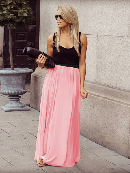 Długa szyfonowa spódnica...