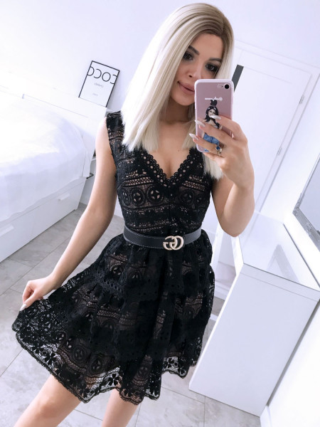 Rozkloszowana sukienka z...