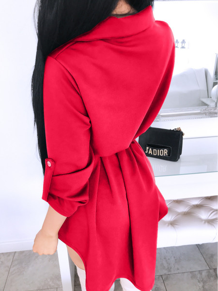 Kobieca sukienka szmizjerka JADE - malina 2